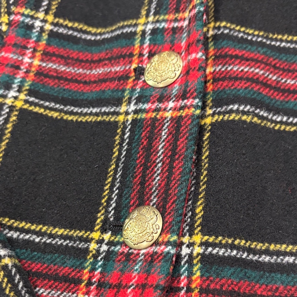 J. Crew Black Plaid Blazer with Red and Cream Accents - Picture 6 of 16